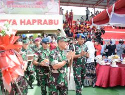 TNI Mendatangi Polda Kepri Memberi Kejutan Hari Bhayangkara Ke-76 Tahun 2022