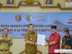 Bupati Menerima Kunjungan Reses Anggota DPRD Provinsi Lampung Dapil III Ke Pesawaran 
