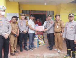 Empati, Polres Ketapang Terus Salurkan Bansos Untuk Warga Terdampak Banjir