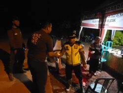 Personil Polsek Matan Hilir Selatan Pengamanan Arus Jalan Kedatangan dan Kepulangan Kontingen MTQ-XXX