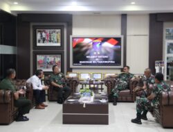 Mayjen TNI Sulaiman Agusto, S.I.P., M.M Kodam XII/Tanjungpura Menyambut Kunjungan Kerja Tim Peneliti Puslitbang Strahan Balitbang Kemhan  