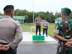 Bentuk Sinergitas, Kapolres Ketapang Apel Bersama Di Kompi Brigif Senapan C Ketapang
