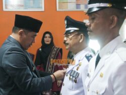 Kepala Desa Terpilih Hasil Pilkades Serentak Se-Kabupaten Pesawaran Tahun 2022 Di Lantik Bupati Pesawaran