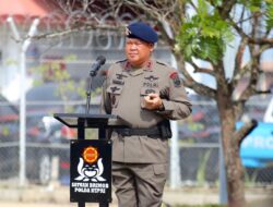 Upacara Sambut Kompi Purna Tugas Satuan Brimob Polda Kepri, BKO Polda Papua Dalam Rangka Satgas Ops Amole II T.A. 2022