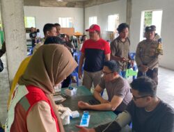 Kapolres Bintan Kegiatan Sumbangkan Darah Di Kampung Tangguh Bebas Narkoba