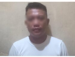 Seorang Pria Diamankan  Mapolsek Terbanggi Besar, Diduga Melakukan Pengancaman Terhadap Seorang IRT Menggunakan Senjata 