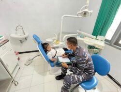 Pangkalan TNI AL Lanal Ranai Melaksanakan Kegiatan Posyandu Pemeriksaan Kesehatan Siswa-siswi Paud Teratai dan Keluarga Besar TNI AL