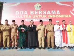 Pj. Gubernur Pemprov Sultra Menggelar “Doa Bersama Untuk Indonesia” dipimpin 5 Pemuka Agama