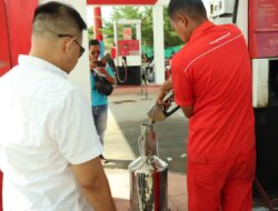 Satgas Migas Bintan Lakukan Pemeriksaan SPBU Yang Ada di Bintan .