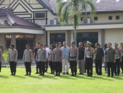 Antisipasi Kemacetan Pada Arus Balik Lebaran 1445 H, Polres Lampung Tengah Lakukan Apel Siaga