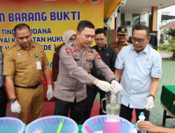 Perkuat Sinergitas, Kapolres Ketapang Hadiri Pemusnahan Barang Bukti Di Kejaksaan Negeri