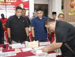Pemusanahan Barang Bukti Narkotika Jenis Sabu Seberat 3.061,1088 Gram Lobby Mapolresta Barelang
