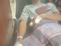 Seorang Pengendara Motor Luka Parah Hingga di Bawa ke RSUD Abdul Moeloek Akibat Terkena Jaringan Kabel Waifi