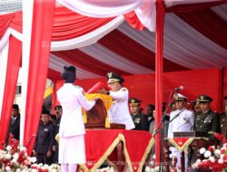 Upacara Memperingati Kemerdekaan RI Ke – 79 di Meranti Berjalan Khidmat