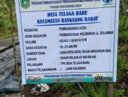 Pemdes Telaga Baru Wujudkan Hasrat Warga, Bangun Jalan Sulaiman Dusun Kelapa