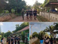 Satgas Yonzipur 5/ABW Bina Fisik Remaja Rumah Singgah Di Desa Senaning