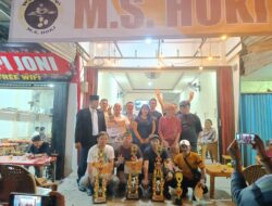 Semarak 1st Annual Anniversary Owner Warkop MS HOKI Potong Tumpeng dan Final Turnamen Gaple