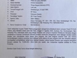 Ketua dan Pengurus  Koperasi Perkebunan Bersama dipolisikan oleh Anggotanya di Polres Ketapang,Dugaan Penggelapan Dana Talangan 