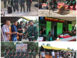 Meletakkan Batu Pertama Pembangunan Musola AlFirdaus Di Pos Pamtas Sungai Daun Oleh Pangdam XII/Tanjungpura