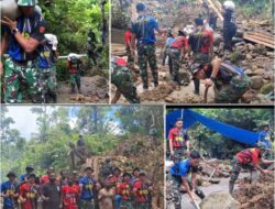 Satgas Pamtas Yonif 642/Kps,Pos Mesna Pembuatan Bendungan Air Bersih Bersama Masyarakat