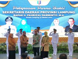 PJ Bupati Pringsewu Hadiri Perpisahan Sekretaris Daerah Provinsi Lampung