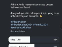 Masih Unggul Survei Pilgub Kalbar di Pontianak Informasi Calon Norsan-Krisantus