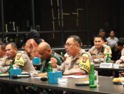 Kapolda Kepri Polda Kepri Turut Mengikuti vicon dipimpin Kapolri,Kegiatan Serentak 34 Polda Melaporkan kesiapan Pengamanan Nyabut 2025