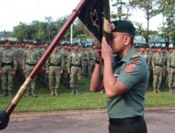Yonif 433 Kostrad Gelar Sertijab Komandan Kompi dan Koorpraport Perwira Pindah Satuan