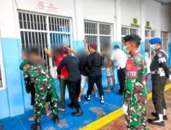 Dansatgas Pamtas Yonarmed 11 Kostrad Hadiri Bersih-Bersih di Lapas Nunukan dalam Peringatan Hari Bhakti Pemasyarakatan ke-61
