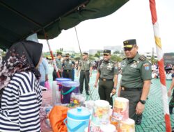 Bazar Ramadhan Terbuka Bagi Masyarakat di Makodam XII/Tpr dalam Giat Sembako Murah