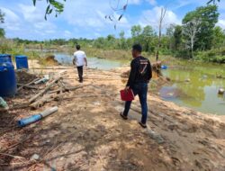 Penyisiran Satreskrim Polres Bintan Lakukan Pemeriksaan Lokasi Tambang Pasir Ilegal di Bintan