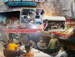 Cegah Aksi Premanisme Dan Kejahatan dijalanan, Personel Polres Karimun Berikan Himbauan Kamtibmas Kepada Masyarakat