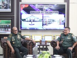 Kapoksahli Pangdam XII/Tpr Terima Kunjungan Tim Sahli Kasad Bidang Komsos