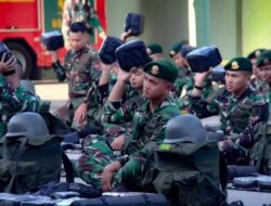 Komandan Batalyon Yonif 318 Kostrad Laksanakan Apel Pengecekan Ransel Protap Prajurit