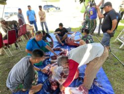 Kodim 1204/Sangau Lebaran Idul Adha Berbagi Hewan Kurban kemasyarakat Sekitar 