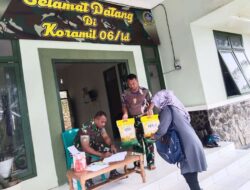 Koramil 1209 – 06/ Ledo Melaksanakan Penjualan Beras SPHP Dengan Harga Murah