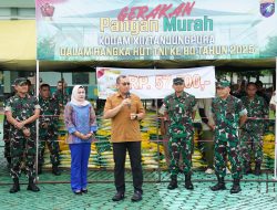 Gerakan Pangan Murah Untuk  Masyarakat yang diadakan Kodam Xll/Tp