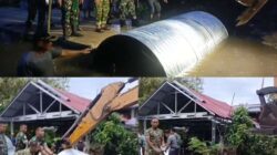 Pembangunan Jembatan Aramco Desa Tekarang Dipantau Langsung Oleh Dandim 1208/Sambas
