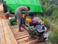 Kodim 1204/Sanggau Selesaikan Pembangunan Jembatan Strategis di Kecamatan Kembayan