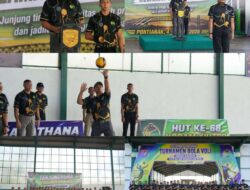 Sambut HUT Kodam dan Perkokoh Soliditas Prajurit, Pangdam XII/Tpr Buka Turnamen Bola Voli Antar Satuan