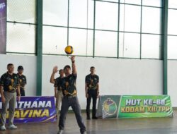 Meriahkan HUT ke-68 Kodam XII/Tpr, Turnamen Bola Voli Antar Satuan Resmi Digelar
