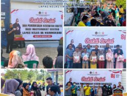 Semarak HUT ke-81 Kemerdekaan RI, Lapas Warungkiara Gelar Bakti Sosial dan Pemeriksaan Kesehatan Gratis bagi Masyarakat