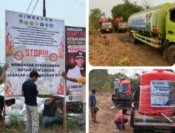 Ketapang Waspada Karhutla, Pemdes Negeri Baru Salurkan Bantuan Air Bersih