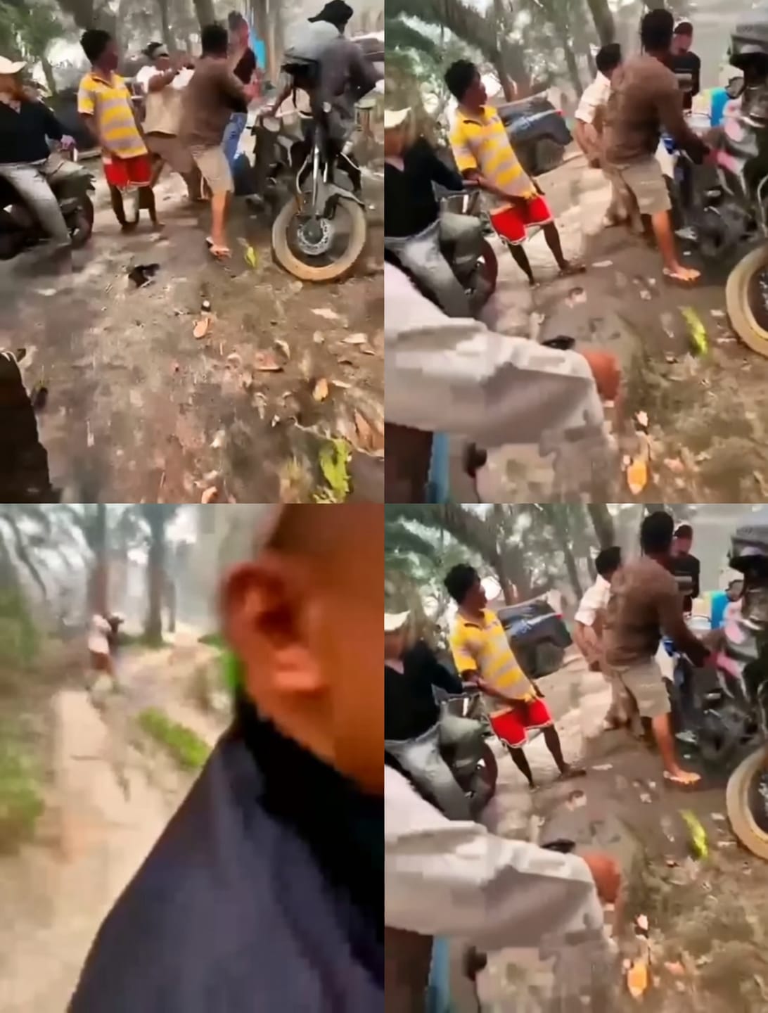 Foto :Tangkapan layar video dugaan kekerasan di Desa segar wangi kecamatan tumbang Titi/dok : shr